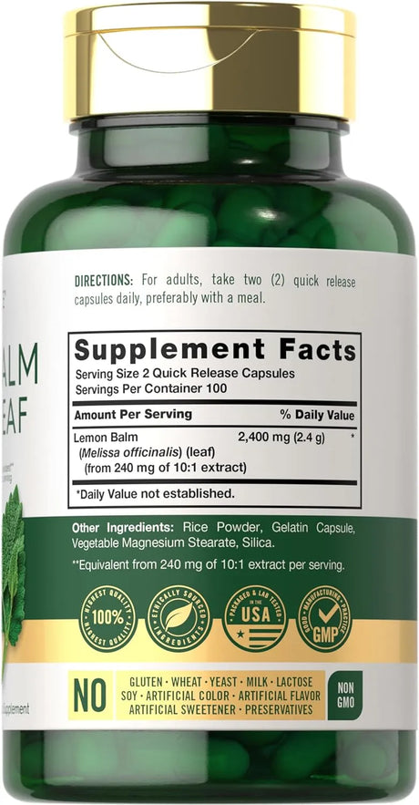 CARLYLE - Carlyle Lemon Balm 2400Mg. 200 Capsulas - The Red Vitamin MX - Suplementos Alimenticios - {{ shop.shopifyCountryName }}