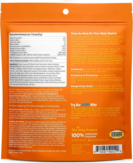 ZESTY PAWS - Zesty Paws Puppy Milk Replacer + Colostrum 338Gr. - The Red Vitamin MX - Sustitutos De Leche Para Perros - {{ shop.shopifyCountryName }}