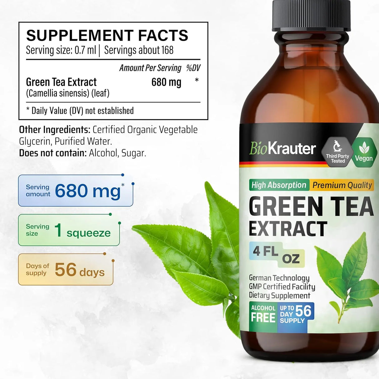 BIOKRAUTER - Bio Krauter Green Tea Extract Liquid Drops 4 Fl.Oz. - The Red Vitamin MX - Suplementos Alimenticios - {{ shop.shopifyCountryName }}