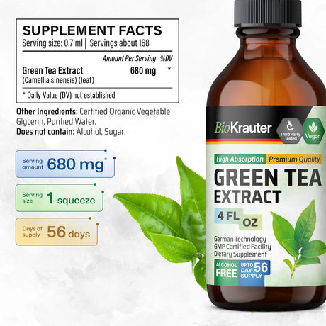 BIOKRAUTER - Bio Krauter Green Tea Extract Liquid Drops 4 Fl.Oz. - The Red Vitamin MX - Suplementos Alimenticios - {{ shop.shopifyCountryName }}