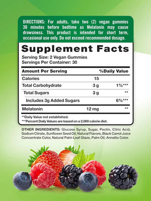 NATURE'S TRUTH - Nature's Truth Melatonin Gummies 12Mg. 60 Gomitas - The Red Vitamin MX - Suplementos Alimenticios - {{ shop.shopifyCountryName }}