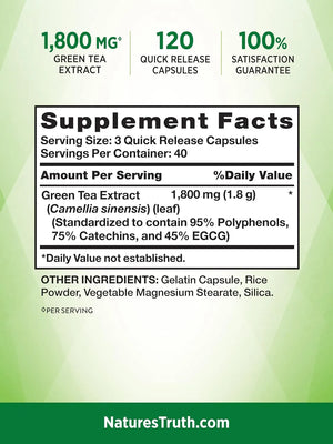 NATURE'S TRUTH - Nature's Truth Green Tea Extract 1800Mg. 120 Capsulas - The Red Vitamin MX - Suplementos Alimenticios - {{ shop.shopifyCountryName }}