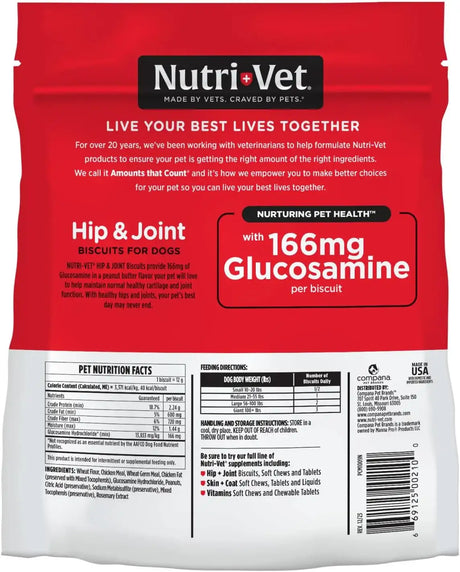NUTRI-VET - Nutri-Vet Hip & Joint Biscuits for Dogs 454Gr. 2 Pack - The Red Vitamin MX - Cuidado De Cadera Y Articulaciones Para Perros - {{ shop.shopifyCountryName }}