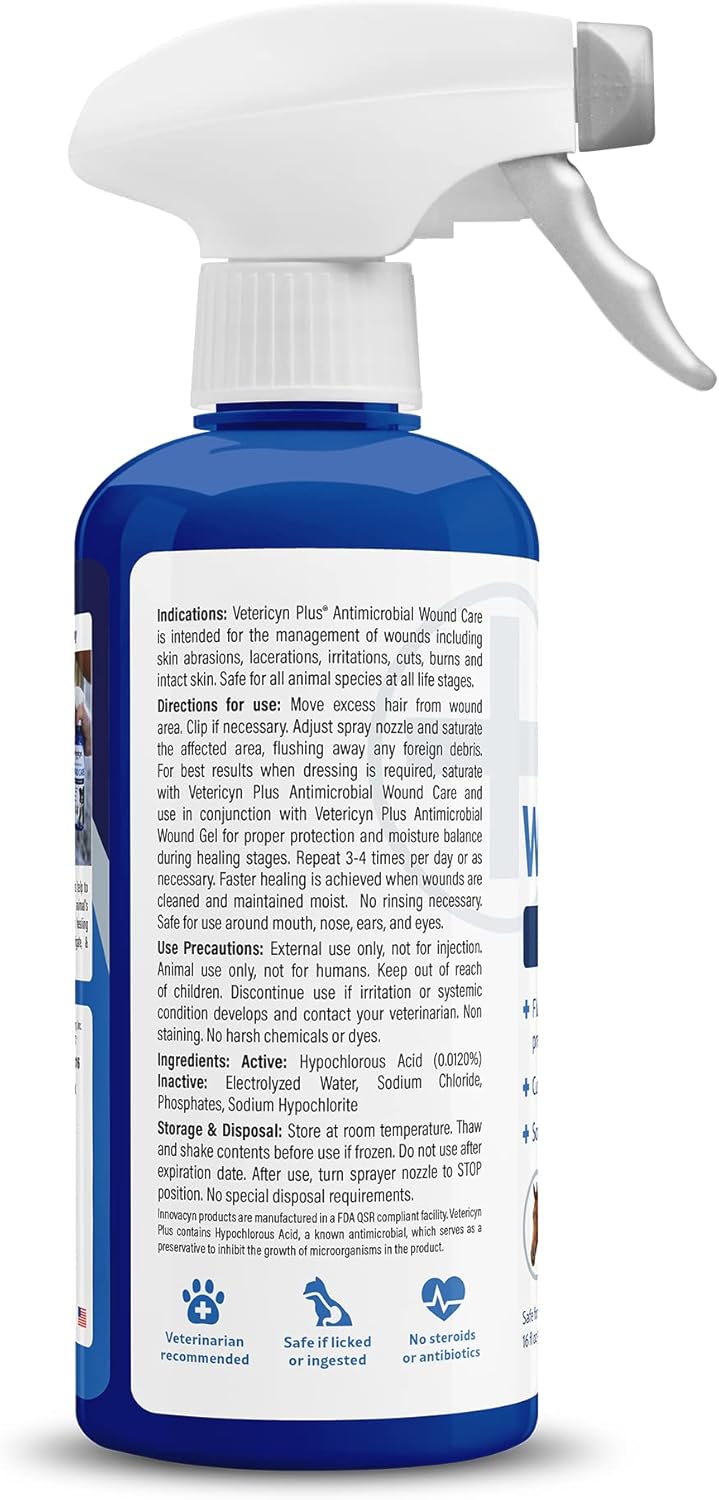 Vetericyn Plus Dog Wound Care Spray 16 Fl.Oz.
