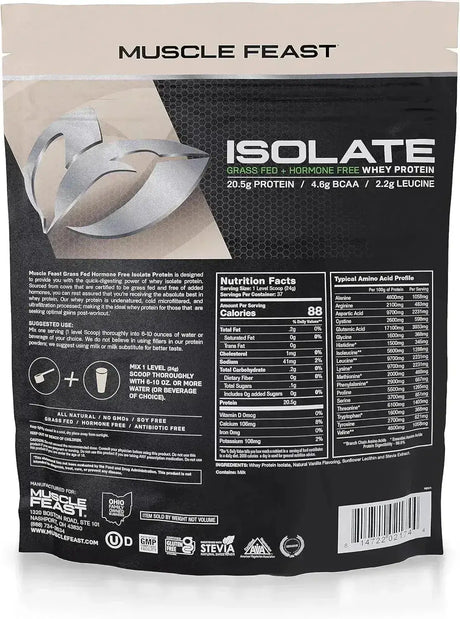 MUSCLE FEAST - Muscle Feast Grass-Fed Whey Protein Isolate Vanilla 907Gr. - The Red Vitamin MX - Suplementos Alimenticios - {{ shop.shopifyCountryName }}