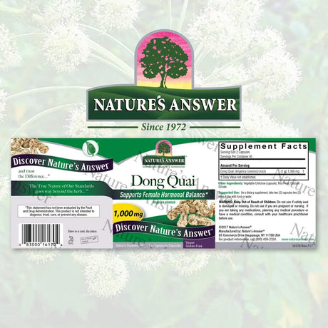 NATURE´S ANSWER - Nature's Answer Dong Quai Root 1000Mg. 90 Capsulas - The Red Vitamin MX - Suplementos Alimenticios - {{ shop.shopifyCountryName }}