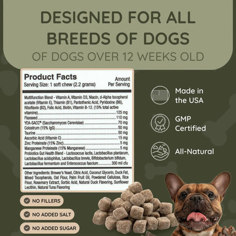 ASHER HOUSE WELLNESS - ASHER HOUSE WELLNESS Dog Multivitamin Chews 120 Masticables - The Red Vitamin MX - Multivitamínicos Para Perros - {{ shop.shopifyCountryName }}