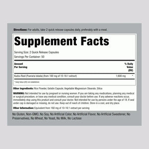 PIPING ROCK - Piping Rock Kudzu Root 1600Mg. 100 Capsulas - The Red Vitamin MX - Suplementos Alimenticios - {{ shop.shopifyCountryName }}