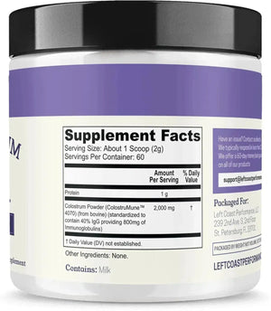LEFT COAST PERFORMANCE - Left Coast Performance Colostrum Powder 40% IgG 60 Servicios 120Gr. - The Red Vitamin MX - Suplementos Alimenticios - {{ shop.shopifyCountryName }}