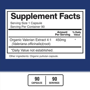 AMERICAN STANDARD SUPPLEMENTS - American Standard Supplements Organic Valerian 90 Capsulas - The Red Vitamin MX - Suplementos Alimenticios - {{ shop.shopifyCountryName }}
