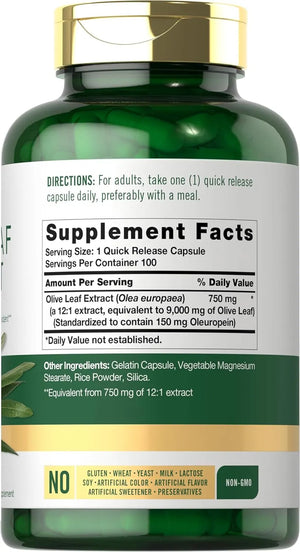 CARLYLE - Carlyle Olive Leaf Extract 9,000Mg. 100 Capsulas - The Red Vitamin MX - Suplementos Alimenticios - {{ shop.shopifyCountryName }}