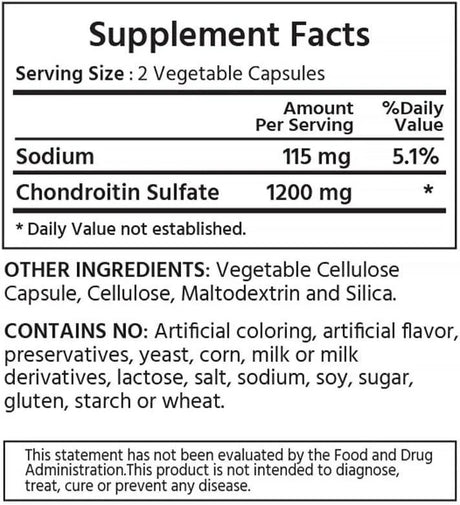 ML NATURALS - ML Naturals Chondroitin Sulfate 1200Mg. 120 Capsulas - The Red Vitamin MX - Suplementos Alimenticios - {{ shop.shopifyCountryName }}