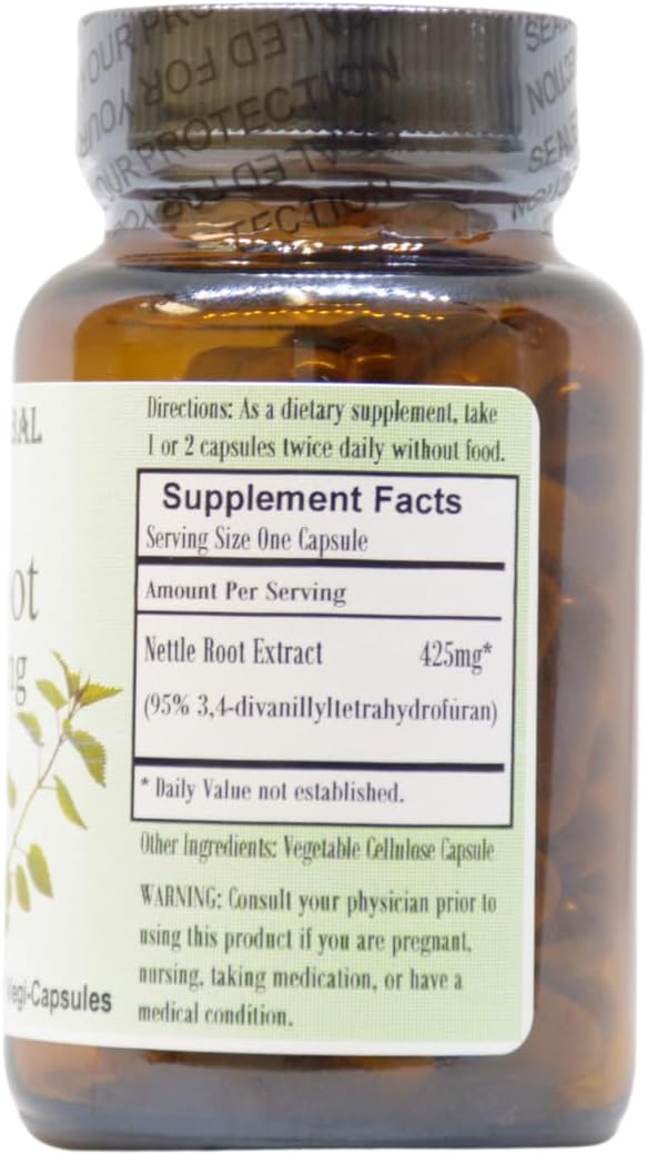 Barlowe's Herbal Elixirs Nettle Root Extract 425Mg. 60 Capsulas