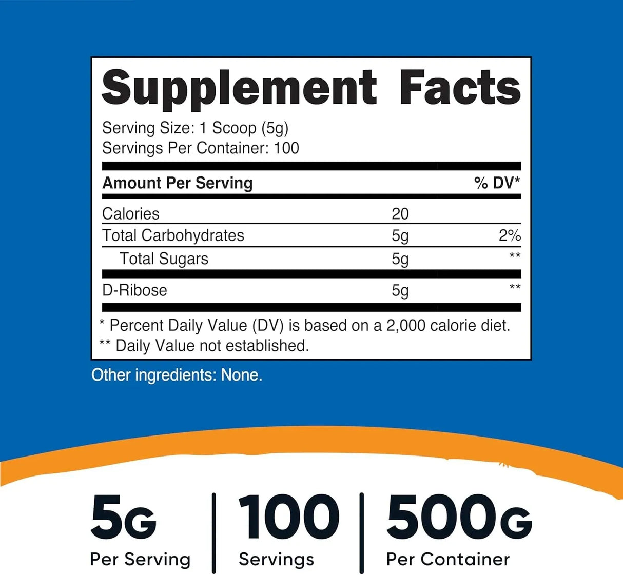 NUTRICOST - Nutricost D-Ribose Powder 500Gr. - The Red Vitamin MX - Suplementos Alimenticios - {{ shop.shopifyCountryName }}