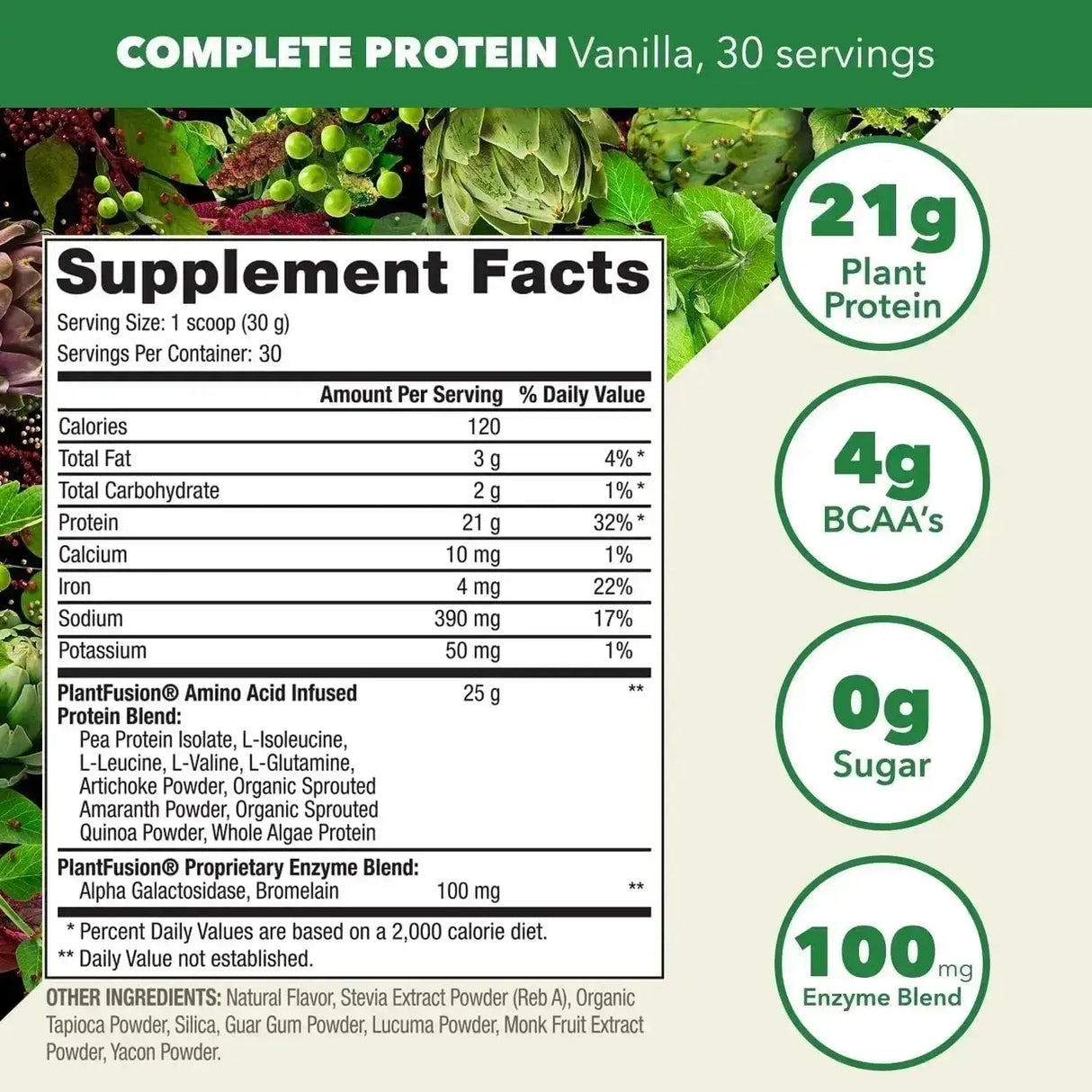 PLANTFUSION - PlantFusion Complete Vegan Protein Powder Vanilla Bean 900Gr. - The Red Vitamin MX - Suplementos Alimenticios - {{ shop.shopifyCountryName }}