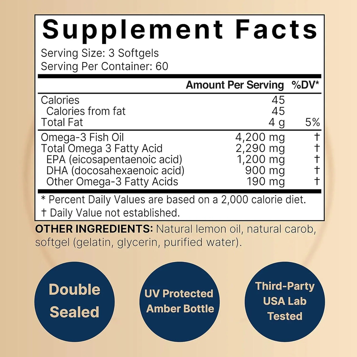 NATUREBELL - NatureBell Omega 3 Fish Oil 4200Mg. 180 Capsulas Blandas - The Red Vitamin MX - Suplementos Alimenticios - {{ shop.shopifyCountryName }}