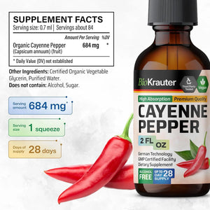 BIOKRAUTER - BIO KRAUTER Cayenne Pepper Tincture 2 Fl.Oz. - The Red Vitamin MX - Suplementos Alimenticios - {{ shop.shopifyCountryName }}