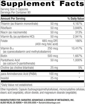 BARIATRIC FUSION - Bariatric Advantage B-50 Complex with Active B12 180 Capsulas - The Red Vitamin MX - Suplementos Alimenticios - {{ shop.shopifyCountryName }}