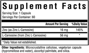 SEEKING HEALTH - Seeking Health Zinc Carnosine 60 Capsulas - The Red Vitamin MX - Suplementos Alimenticios - {{ shop.shopifyCountryName }}