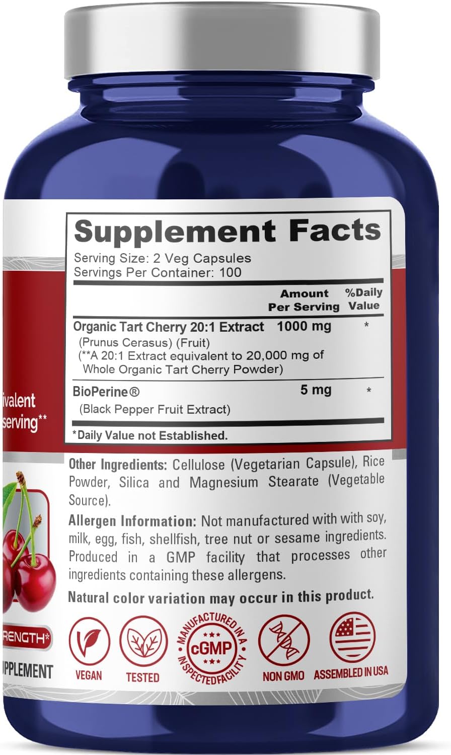 NusaPure Tart Cherry 20,000Mg. 200 Capsulas