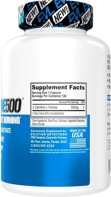 EVLUTION - EVL L-Carnitine 120 Capsulas - The Red Vitamin MX - Suplementos Alimenticios - {{ shop.shopifyCountryName }}