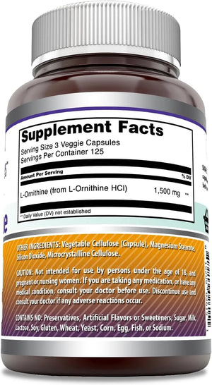 AMAZING FORMULAS - Amazing Formulas L-Ornithine 1500Mg. 250 Capsulas - The Red Vitamin MX - Suplementos Alimenticios - {{ shop.shopifyCountryName }}