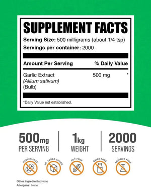 BULK SUPPLEMENTS - Bulk Supplements Garlic Extract Powder 1 Kg. - The Red Vitamin MX - Suplementos Alimenticios - {{ shop.shopifyCountryName }}