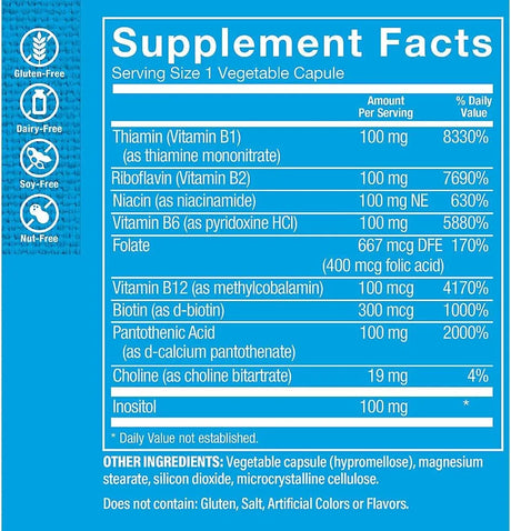 THE VITAMIN SHOPPE - The Vitamin Shoppe B-Complex 100 300 Capsulas - The Red Vitamin MX - Suplementos Alimenticios - {{ shop.shopifyCountryName }}