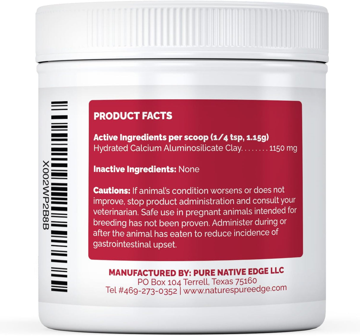 Nature's Pure Edge Clay Powder Anti Diarrhea for Dogs & Cats 210Gr.