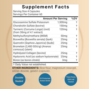 NatureBell Advanced Glucosamine Chondroitin MSM 240 Capsulas