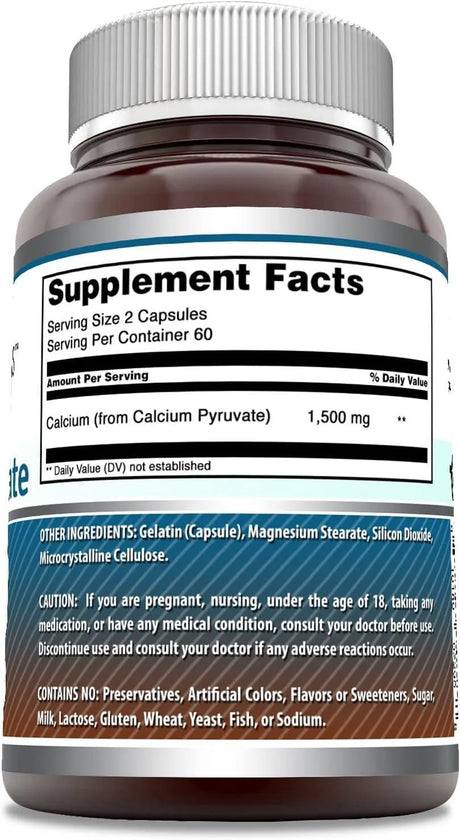 AMAZING FORMULAS - Amazing Formulas Calcium Pyruvate 1500Mg. 120 Capsulas - The Red Vitamin MX - Suplementos Alimenticios - {{ shop.shopifyCountryName }}