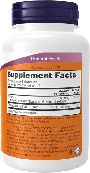 NOW SUPPLEMENTS - NOW Supplements Chitosan 500Mg. 120 Capsulas - The Red Vitamin MX - Suplementos Alimenticios - {{ shop.shopifyCountryName }}