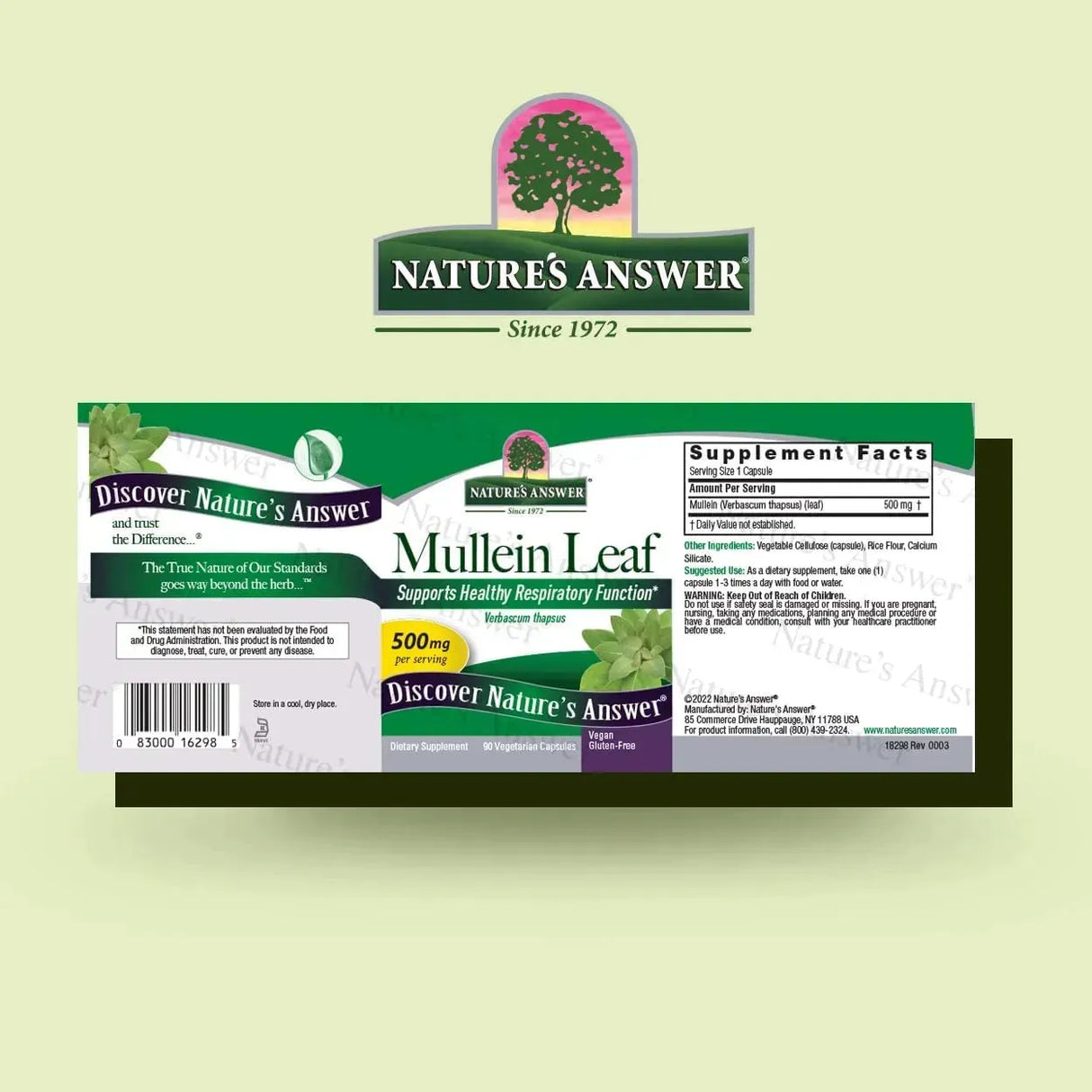 NATURE´S ANSWER - Nature's Answer Mullein Leaf 90 Capsulas - The Red Vitamin MX - Suplementos Alimenticios - {{ shop.shopifyCountryName }}