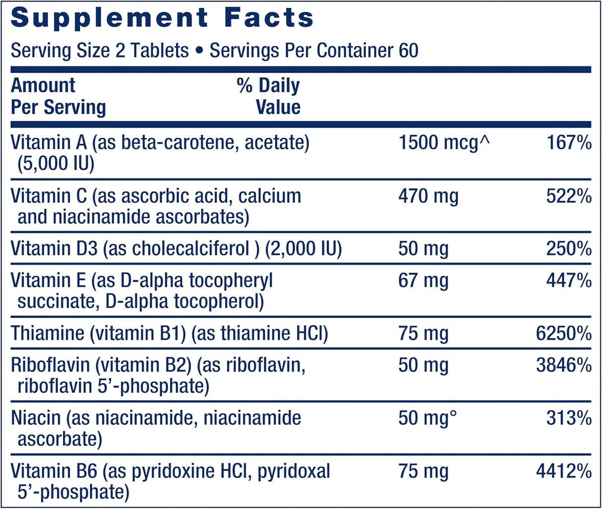 LIFE EXTENSION - Life Extension Two-Per-Day High Potency Multi-Vitamin & Mineral 120 Tabletas - The Red Vitamin MX - Suplementos Alimenticios - {{ shop.shopifyCountryName }}