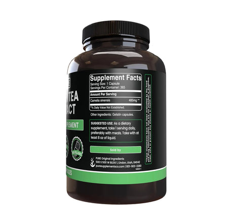 PURE ORIGINAL INGREDIENTS - Pure Original Ingredients Green Tea Extract 365 Capsulas - The Red Vitamin MX - Suplementos Alimenticios - {{ shop.shopifyCountryName }}