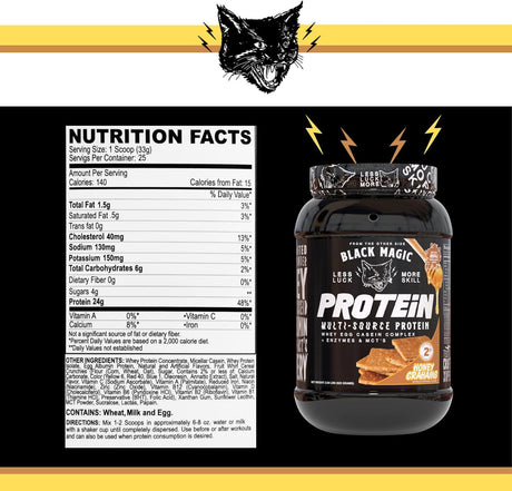 BLACK MAGIC - Black Magic Multi-Source Protein Powder Honey Grahams 925Gr. - The Red Vitamin MX - Suplementos Alimenticios - {{ shop.shopifyCountryName }}