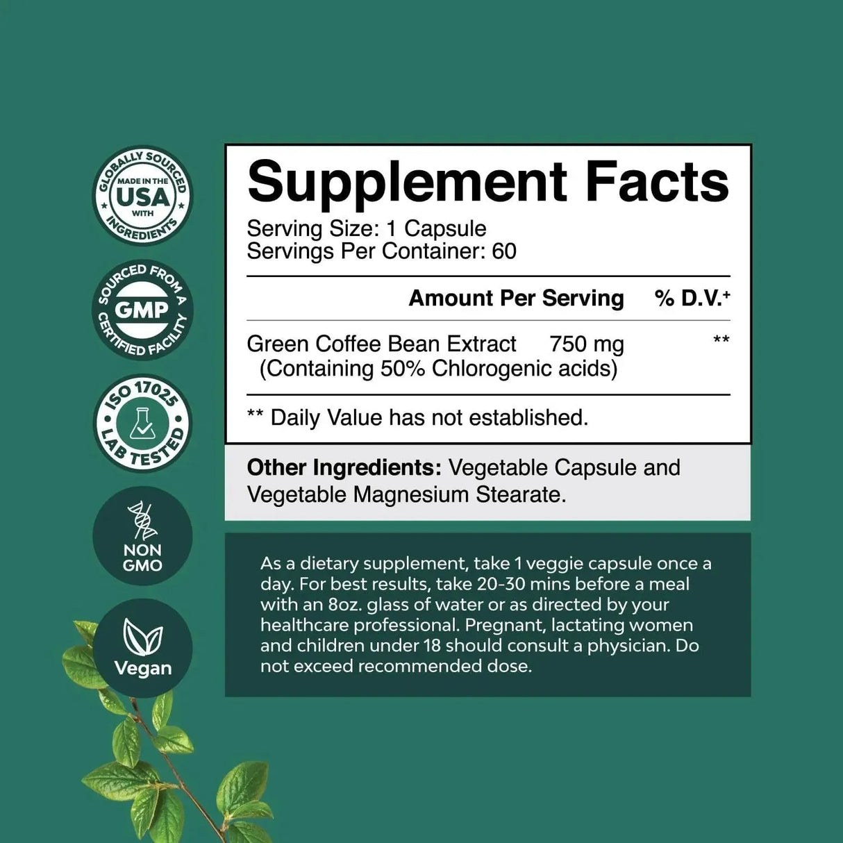 NATURES CRAFT - Natures Craft Green Coffee Bean Extract 60 Capsulas - The Red Vitamin MX - Suplementos Alimenticios - {{ shop.shopifyCountryName }}