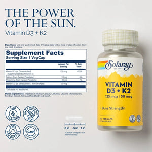 SOLARAY - SOLARAY Vitamin D3 K2 60 Capsulas - The Red Vitamin MX - Suplementos Alimenticios - {{ shop.shopifyCountryName }}