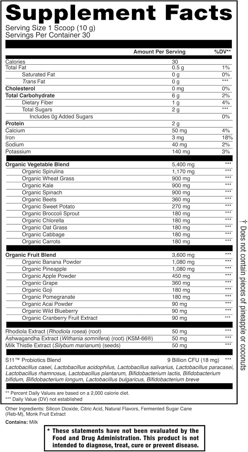 JOCKO FUEL - Jocko Fuel Daily Greens Powder 30 Servicios Coconut/Pineapple 300Gr. - The Red Vitamin MX - Suplementos Alimenticios - {{ shop.shopifyCountryName }}