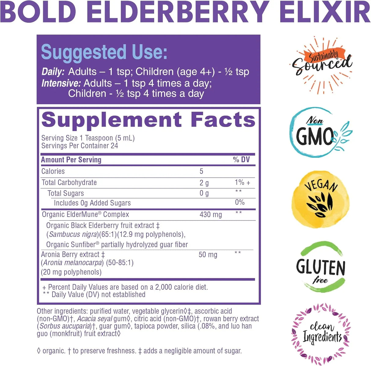 BOLD BOTANICA - Bold Botanica Elderberry Elixir 4 Fl.Oz. - The Red Vitamin MX - Suplementos Alimenticios - {{ shop.shopifyCountryName }}