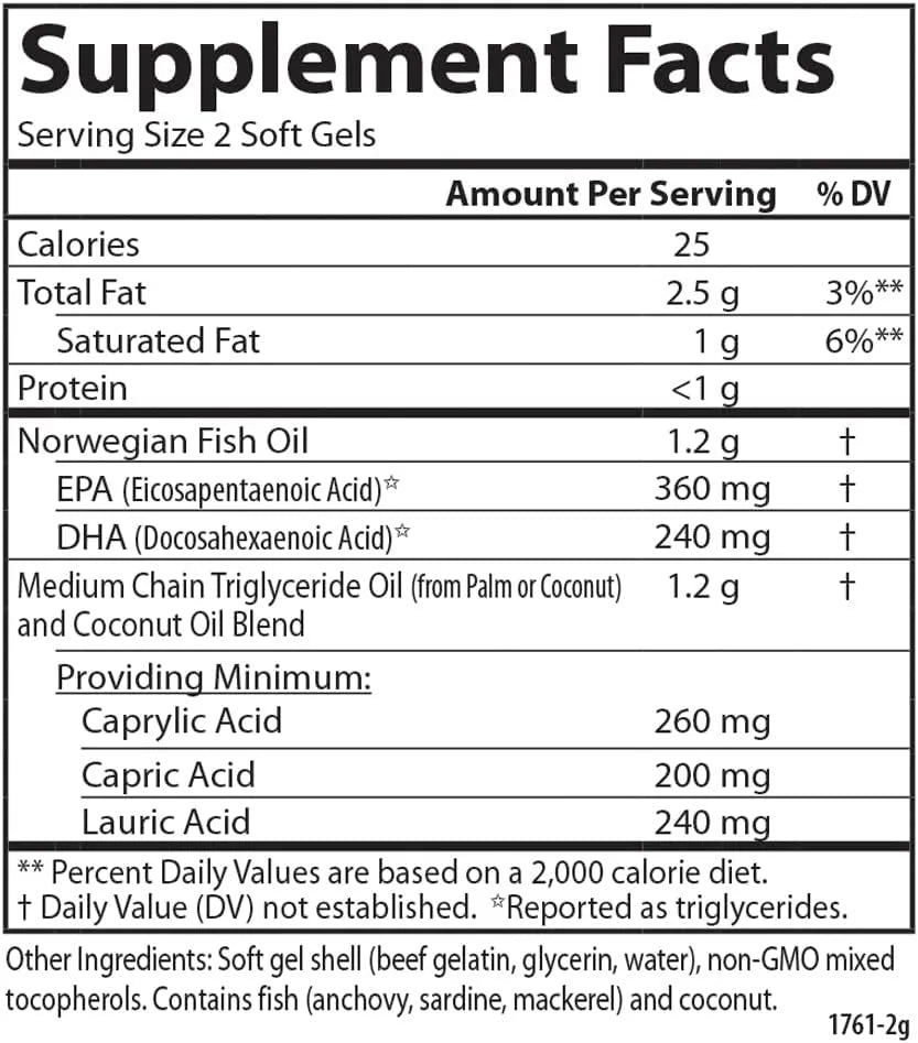 CARLSON - Carlson MCT & Omega-3 120 Capsulas Blandas - The Red Vitamin MX - Suplementos Alimenticios - {{ shop.shopifyCountryName }}