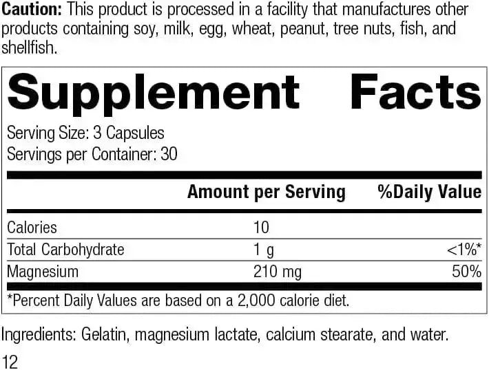 STANDARD PROCESS - Standard Process Magnesium Lactate 90 Capsulas - The Red Vitamin MX - Suplementos Alimenticios - {{ shop.shopifyCountryName }}