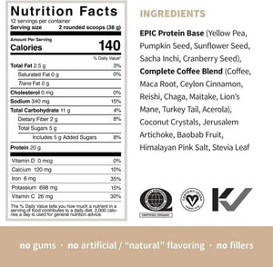 SPROUT LIVING - Sprout Living Epic Protein Plant Based Protein & Superfoods Powder Complete Coffee 456Gr. - The Red Vitamin MX - Suplementos Alimenticios - {{ shop.shopifyCountryName }}