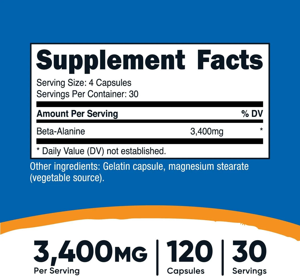 NUTRICOST - Nutricost Beta-Alanine 3400Mg. 120 Capsulas - The Red Vitamin MX - Suplementos Alimenticios - {{ shop.shopifyCountryName }}