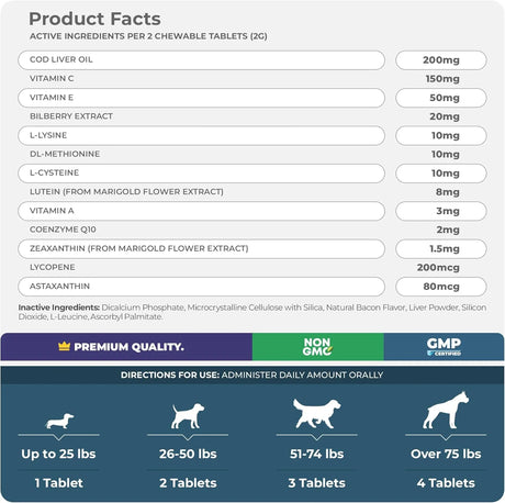 COCO AND LUNA - Coco and Luna Eye Support for Dogs 120 Tabletas Masticables - The Red Vitamin MX - Cuidado De Los Ojos De Los Perros - {{ shop.shopifyCountryName }}
