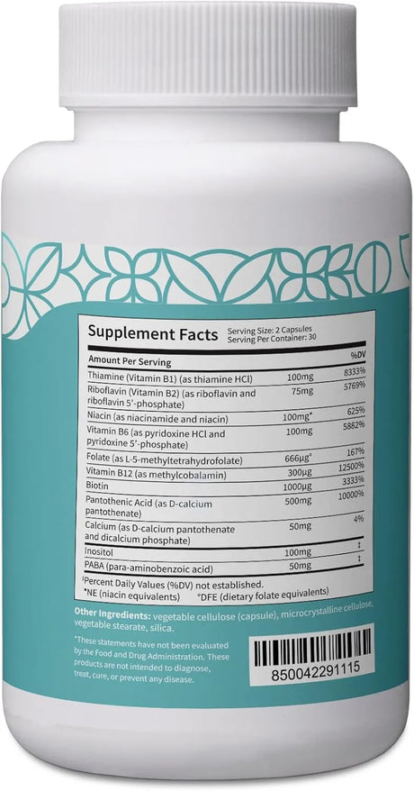 PATTERN WELLNESS - Pattern Wellness Vitamin B Complex 60 Capsulas - The Red Vitamin MX - Suplementos Alimenticios - {{ shop.shopifyCountryName }}