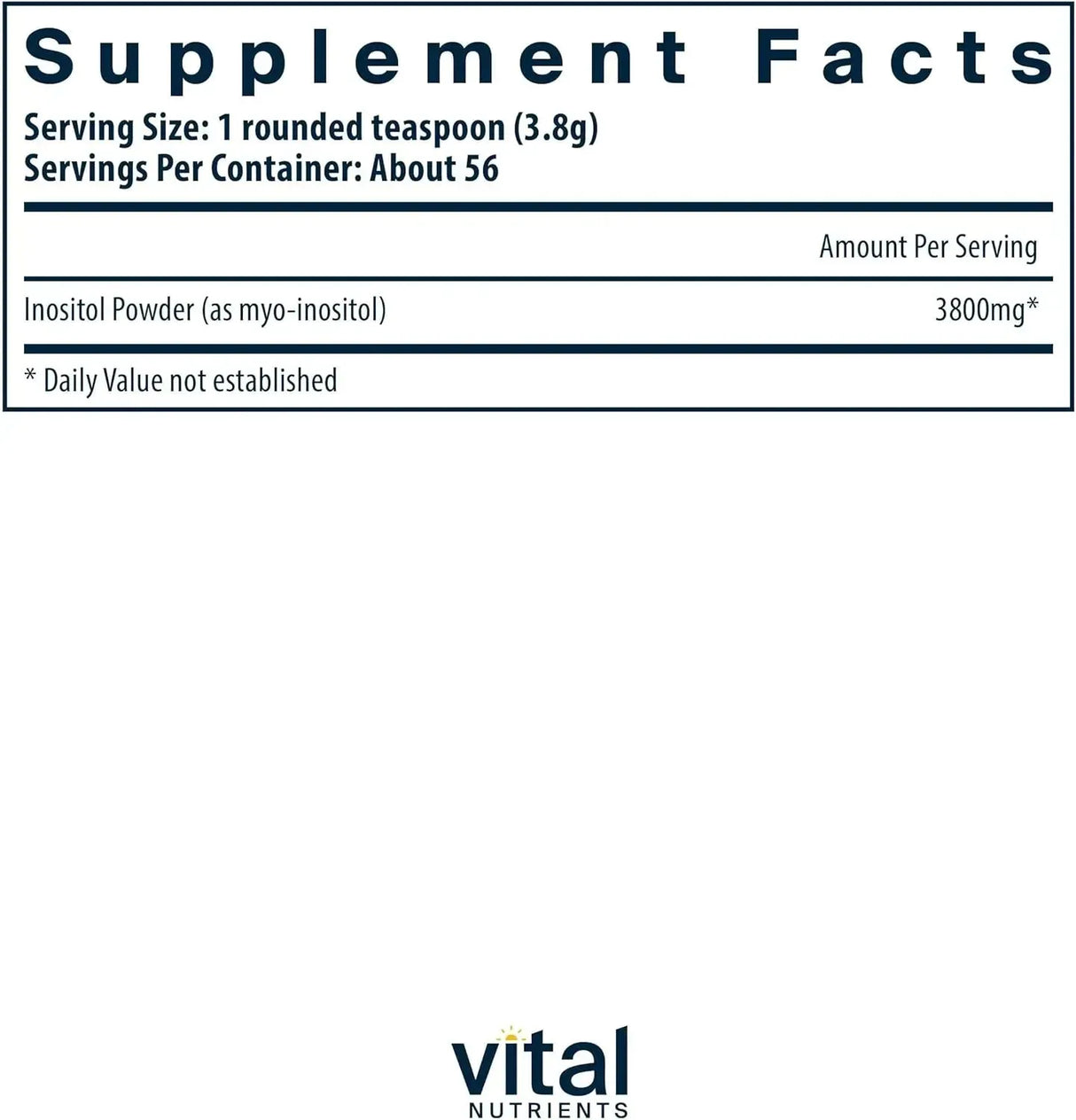 VITAL NUTRIENTS - Vital Nutrients Inositol Powder 225Gr. - The Red Vitamin MX - Suplementos Alimenticios - {{ shop.shopifyCountryName }}