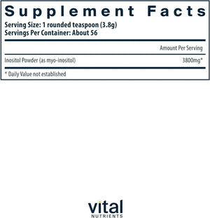 VITAL NUTRIENTS - Vital Nutrients Inositol Powder 225Gr. - The Red Vitamin MX - Suplementos Alimenticios - {{ shop.shopifyCountryName }}