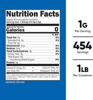 Nutricost Citric Acid Powder 454Gr.