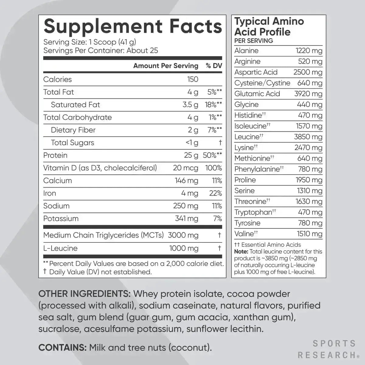 SPORTS RESEARCH - Sports Research Whey Protein Chocolate 1.03 Kg. - The Red Vitamin MX - Suplementos Alimenticios - {{ shop.shopifyCountryName }}